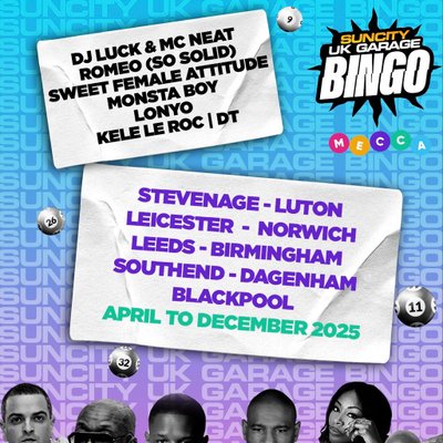 UK GARAGE BINGO with MC ROMEO SO SOLID CREW | MECCA BINGO LEEDS
