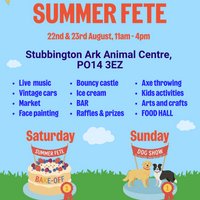 Stubbington Ark Summer Fete at RSPCA Solent Branch CIO