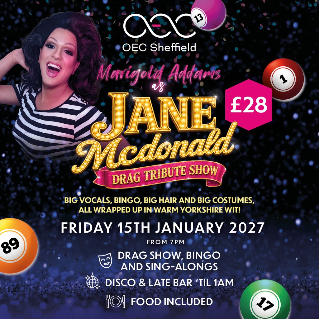 Marigold Addams as Jane McDonald Drag Tribute Show at The OEC, Sheffield