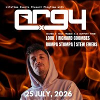 LifeTime Events present PlayTime with ARGY UK
