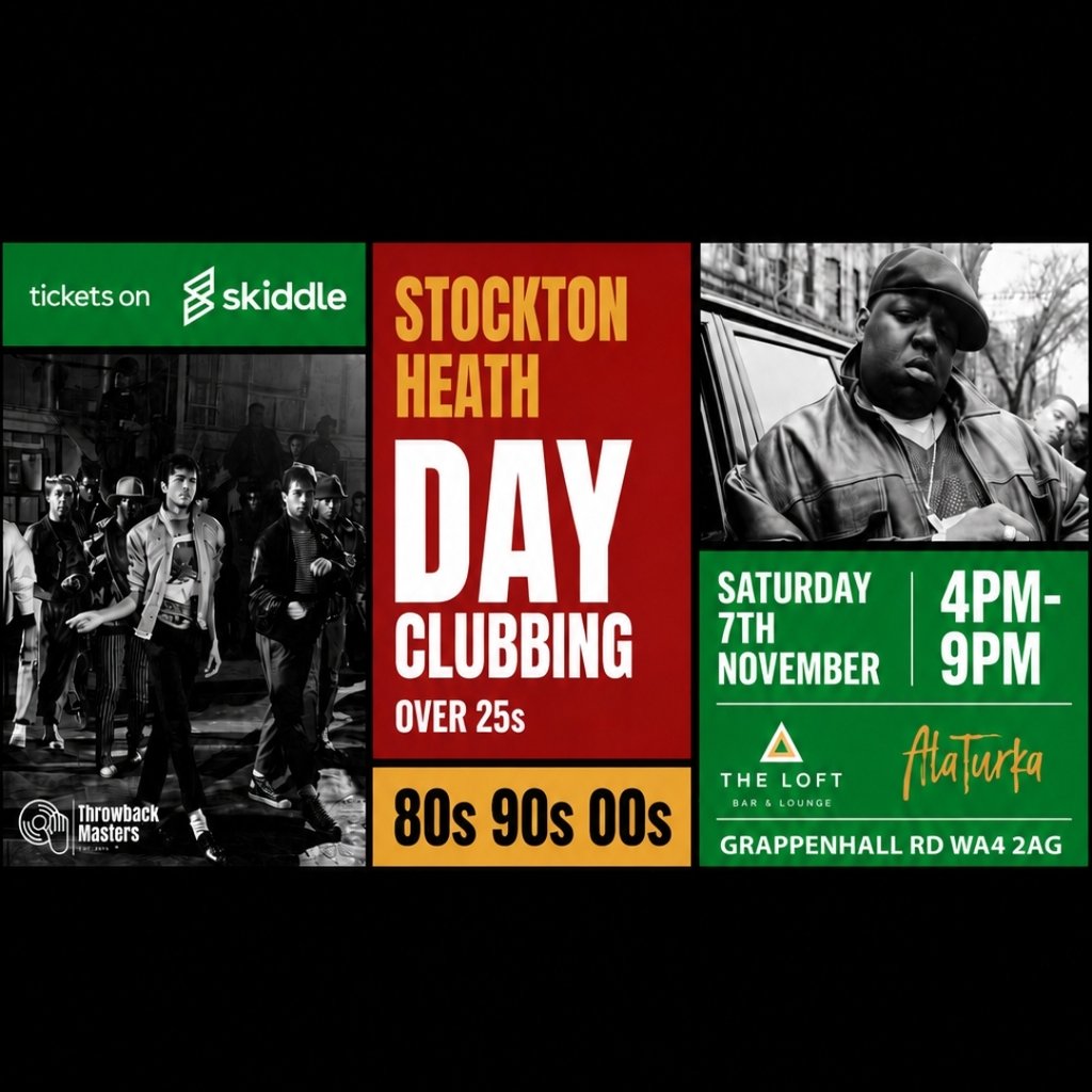 Throwback Masters Stockton Heath Over 25s Day Clubbing Event at A La Turka, Stockton Heath