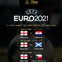 England vs Czech Republic at O'Sheas Beer Garden