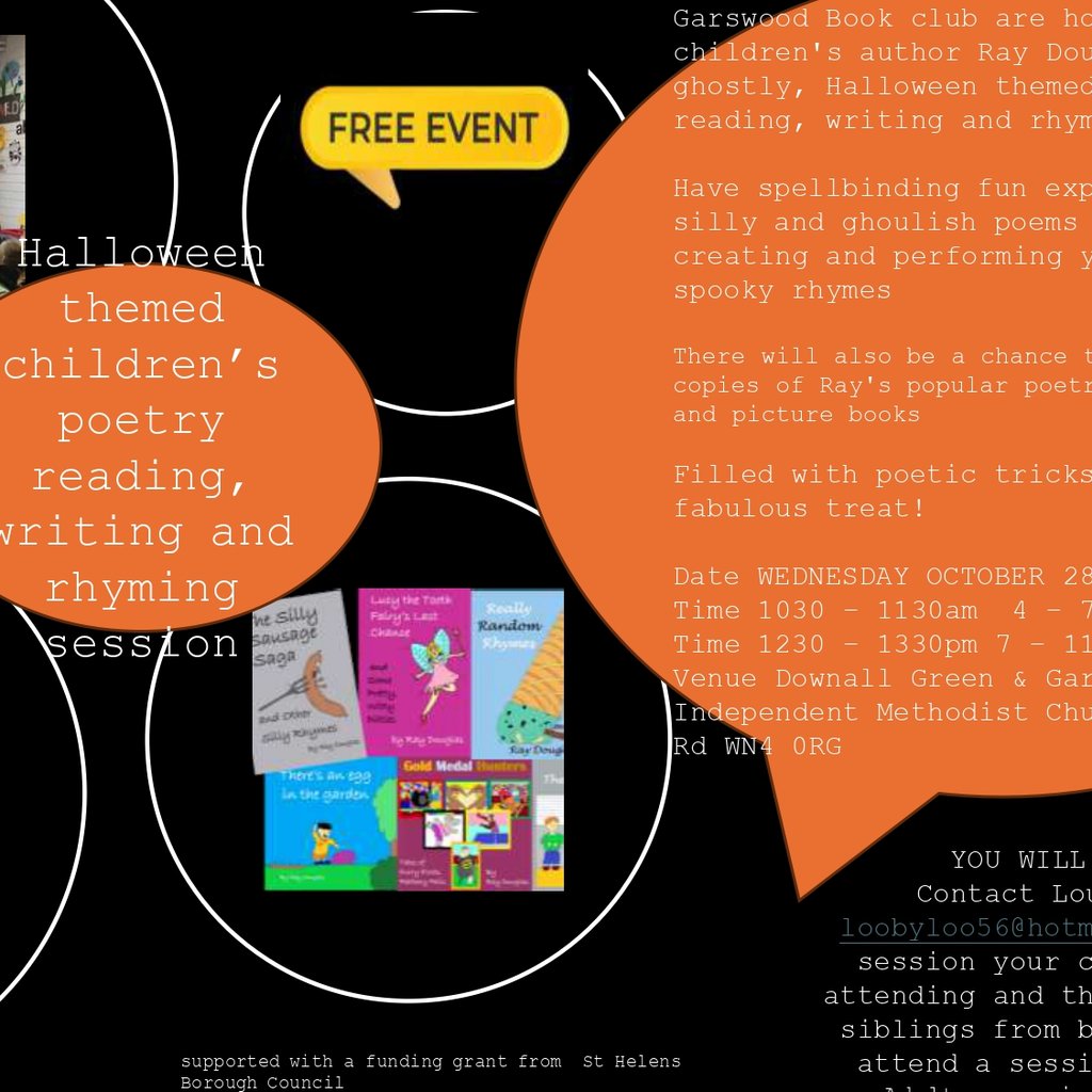 Garswood Book Club Kids Halloween FREE poetry session