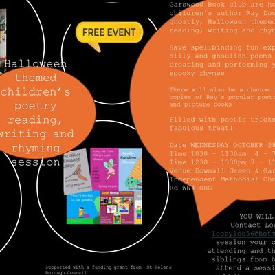Garswood Book Club Kids Halloween FREE poetry session