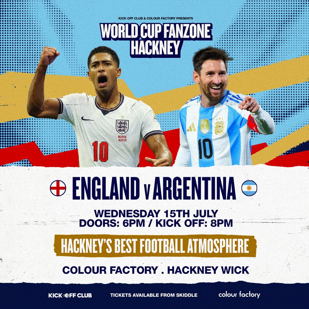 Hackney Wick Fanzone: England VS Argentina (Semi Final!!)