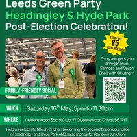 Leeds Green Party Headingley & Hyde Park Charity Event at Queenswood Social Club