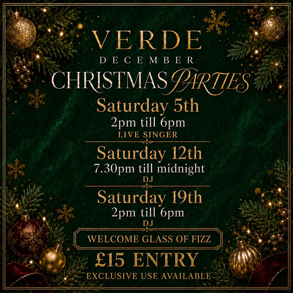 Verde Christmas Parties at Verde Glasgow, Glasgow