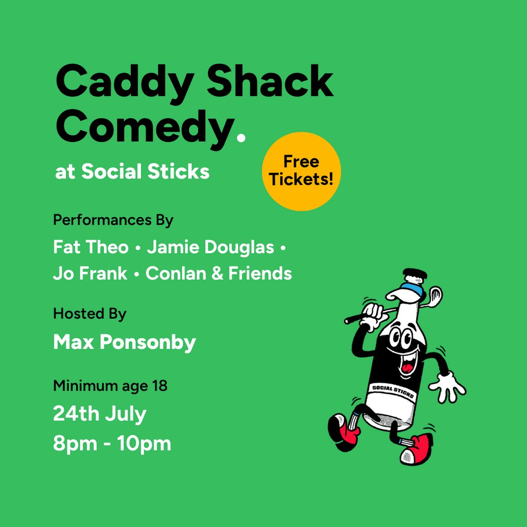 Caddy Shack Comedy at Social Sticks, 24 July | Event in Bromsgrove | AllEvents