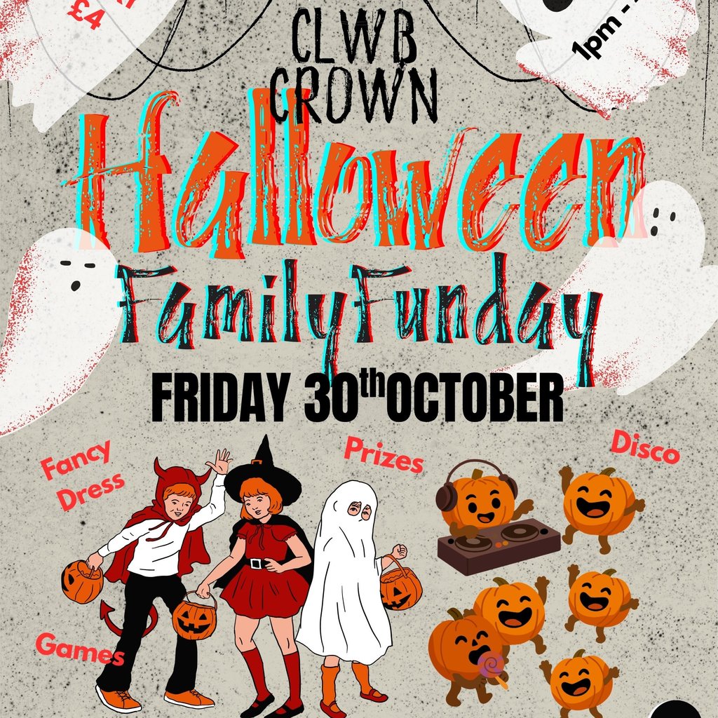 Halloween Family Fun Day at Clwb Crown, Merthyr Tydfil