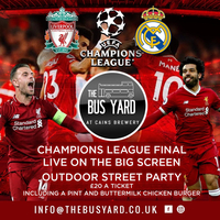 Champions League Final Live at The Bus Yard at The Bus Yard Cains Brewery