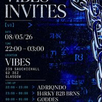 Vibes Hard Techno invite at Vibes Glasgow