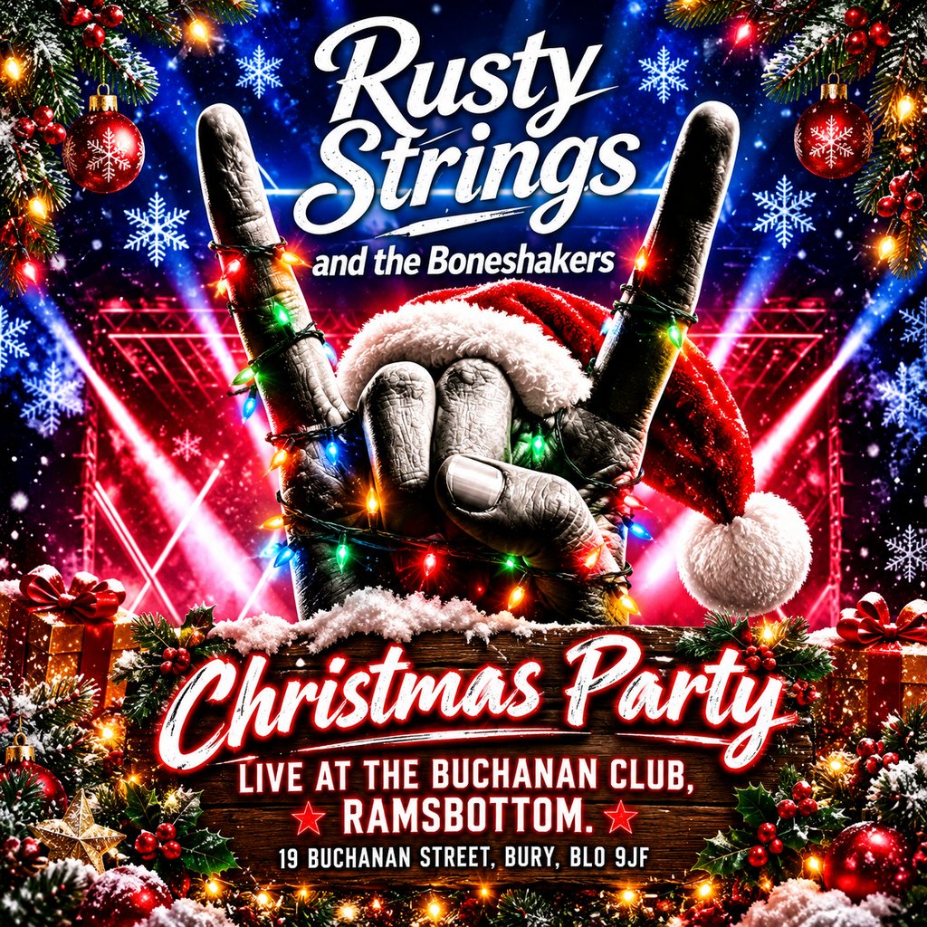 Rusty Strings and the Boneshakers Christmas Party