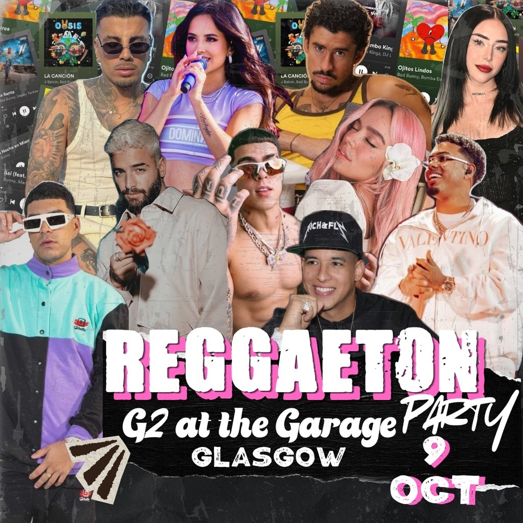 Reggaeton Party (Glasgow) October 2026 at G2 (The Garage Glasgow), Glasgow