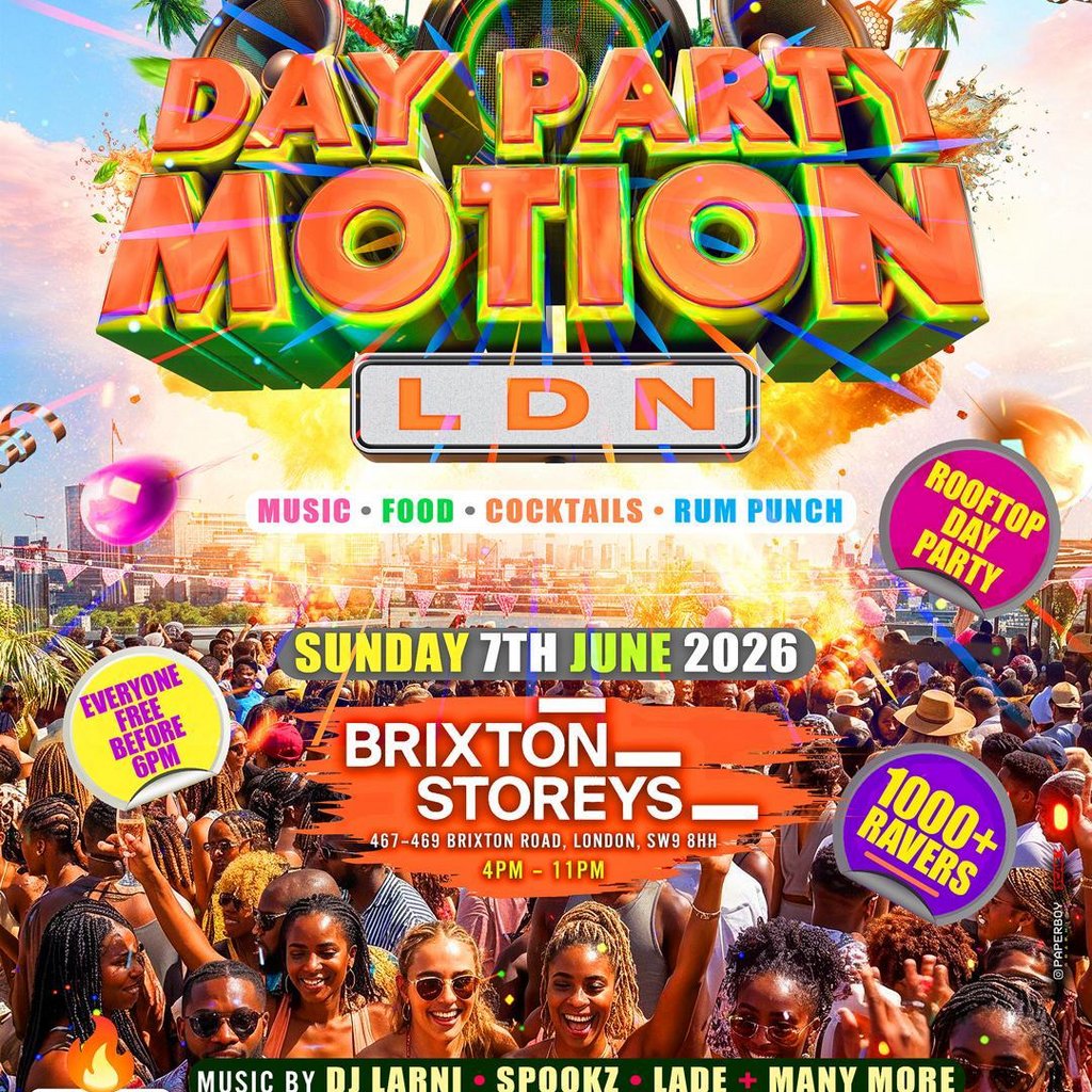 Day Party Motion - LDN - Everyone Free Before 6PM