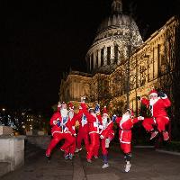 The London Santa Dash at Old Spitalfields Market