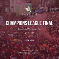 Champions League Final Party at The Sandon Complex