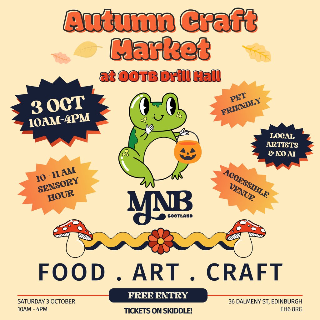 MNB Autumn Craft Market at Out Of The Blue and Drill Hall Arts Cafe, Edinburgh