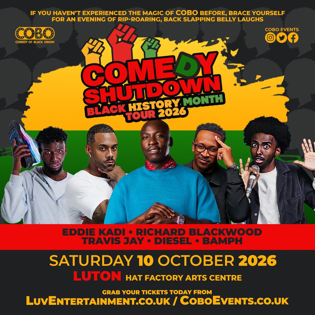 COBO : Comedy Shutdown | Black History Month Special - Luton at The Hat Factory Arts Centre, Luton