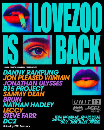 LOVEZOO| 28 Feb | Rampling - Jon Pleased - Ulysses - B15 Project