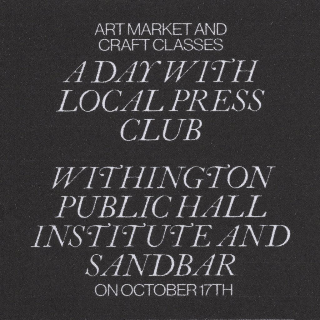 A Day with Local Press Club at Withington Public Hall Institute, Withington