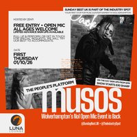 musos: The People's Platform (Wolverhampton's No.1 Open Mic) at Luna Lounge Bar