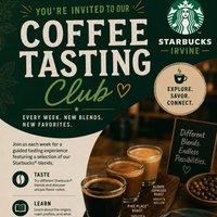 Starbucks coffee tasting club at Starbucks Irvine