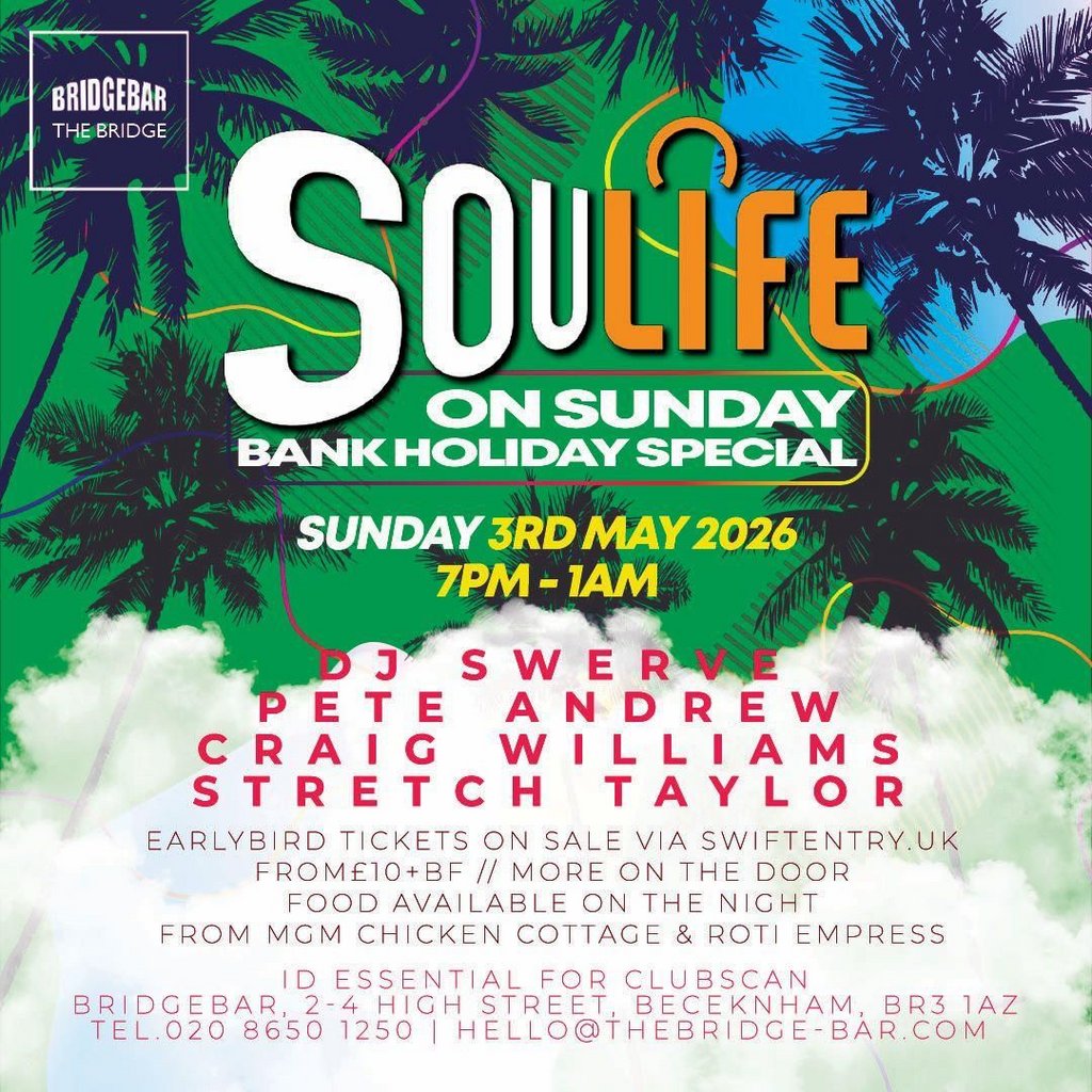 Soulife on Sunday at Bridgebar | Rave Essentials Events