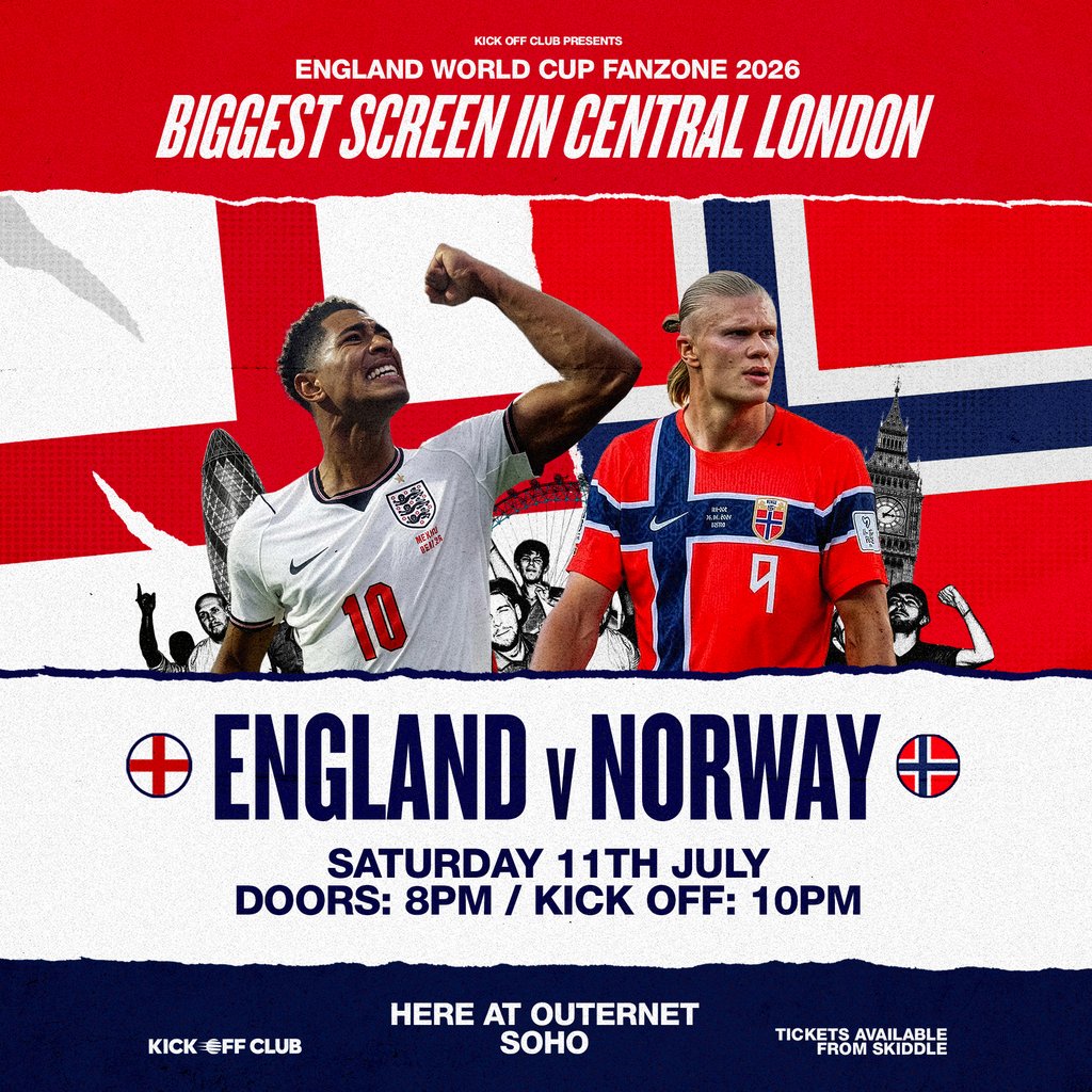 England Fanzone Soho - England Vs Norway (Quarter Final)