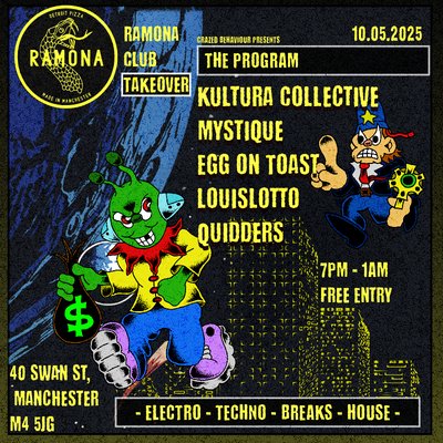 Crazed Behaviour x Ramona Takeover - House, Techno (FREE Entry)