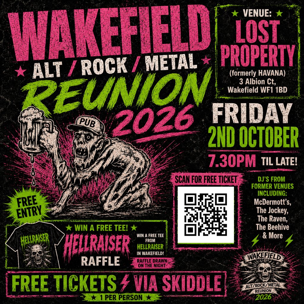 Wakefield ALT / ROCK / METAL Reunion 2026 — gig artwork