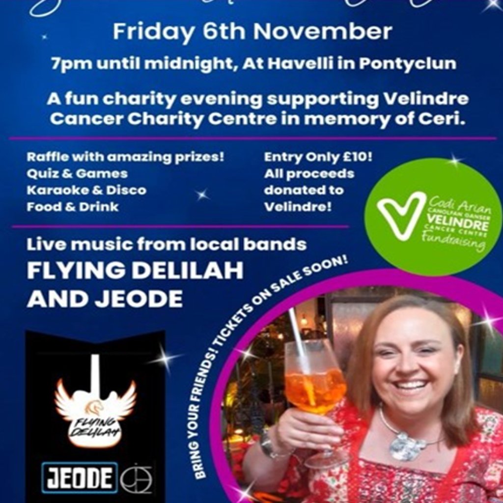 Velindre Fundraiser in memory of Ceri Hatcher at Haveli Pontyclun, Pontyclun