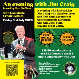 An Evening with Lisboa Lion Jim Craig hosted by Matt McGlone