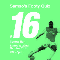 Samso's Football Quiz at Central Bar