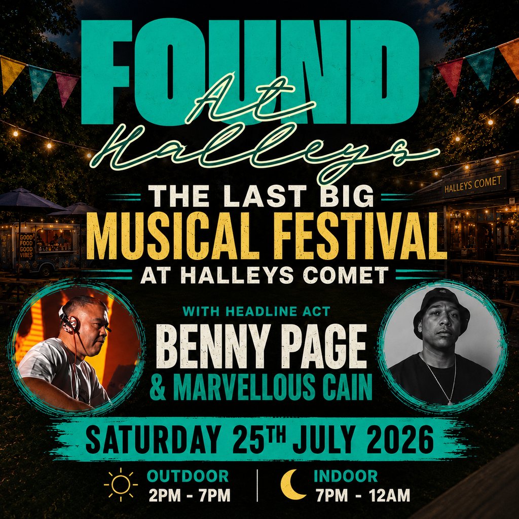 Found at Halleys with headline act Benny Page