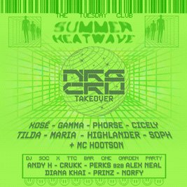 The Tuesday Club Summer Heatwave - NRG CRU takeover!