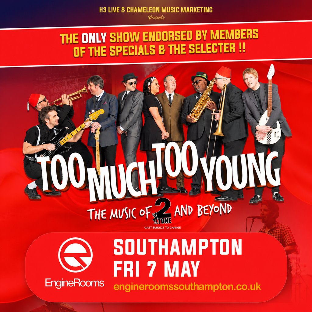 Too Much Too Young — gig artwork