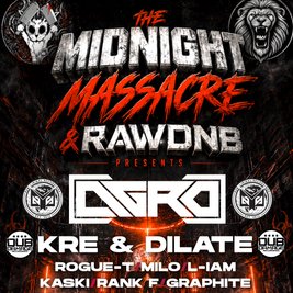 The Midnight Massacre & RAWDNB Presents AGRO KRE & DILATE