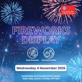 Lancashire Fire and Rescue Service Charity Firework Display 2026