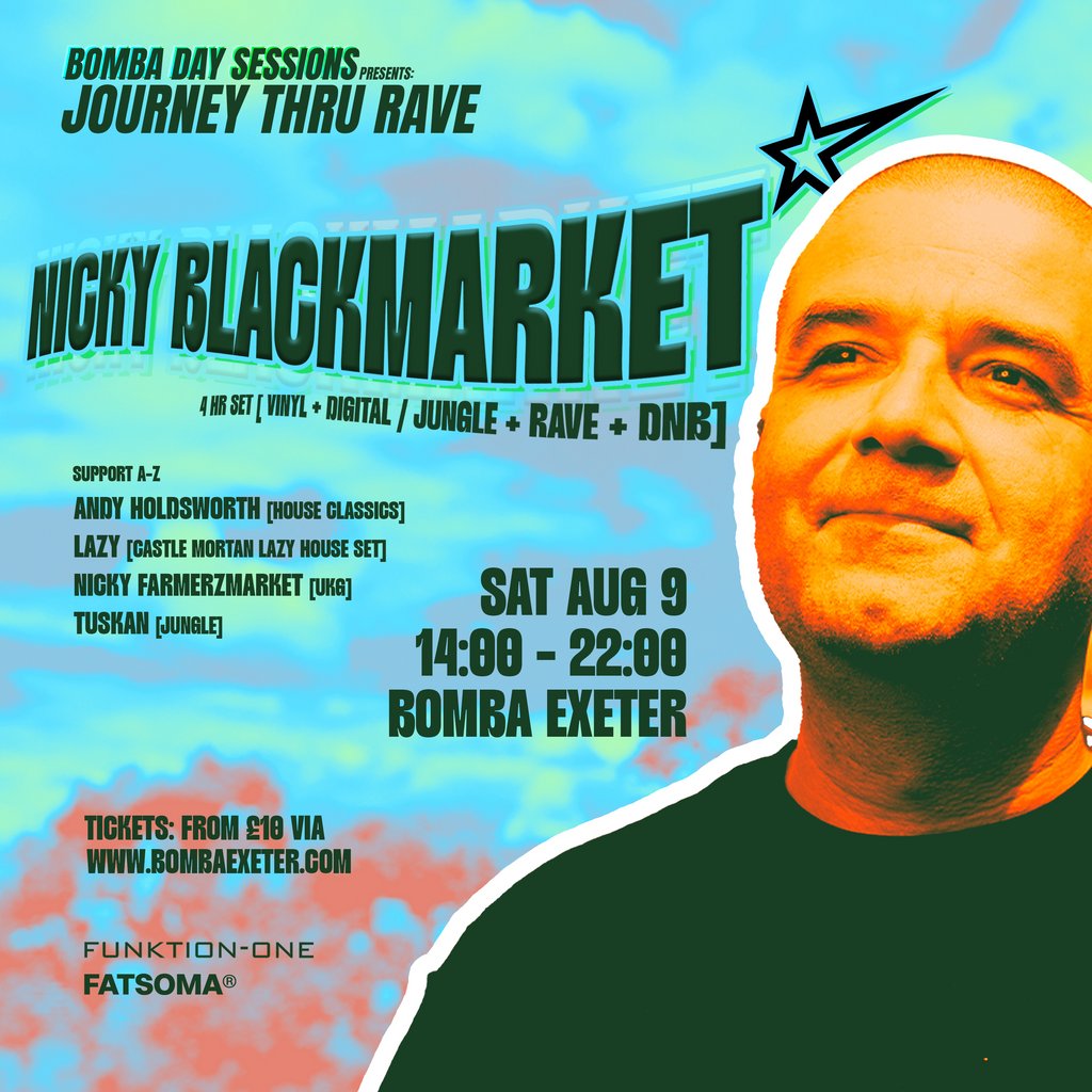 Nicky Blackmarket (4hr Set) - Day Party Journey Thru Rave, 9 August | Event in Exeter | AllEvents