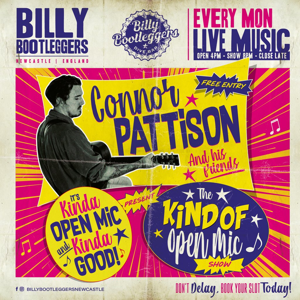 The Kind Of Open Mic Show - EVERY MONDAY @ BILLY'S, 21 July | Event in Newcastle Upon Tyne | AllEvents
