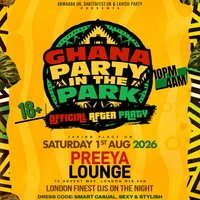 Ghana Party In The Park Official After Party at Peeya Lounge