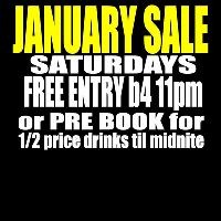 Sat Club night-prebook for 1/2 price drinks or reduced entry at The Met Lounge