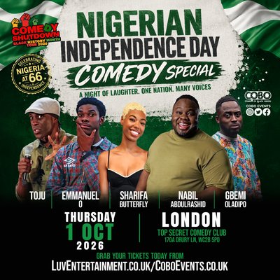 COBO : Comedy Shutdown | Black History Month & Nigerian Independence Day Special - London