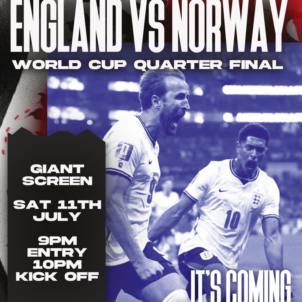 PROJEKT- ENGLAND VS NORWAY FROM 9pm *FREE ENTRY TO PROJEKT AFTER