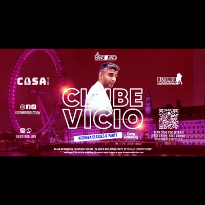 London's No.1 Kizomba Party: Clube Vicio - with DJ Bangolano
