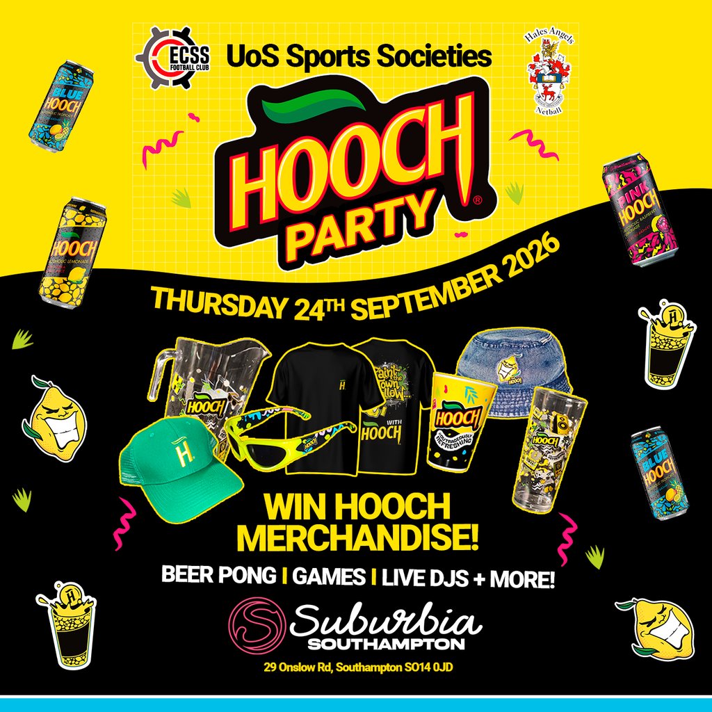UoS Sports Societies Presents: Hooch Party at Suburbia Southampton, Southampton