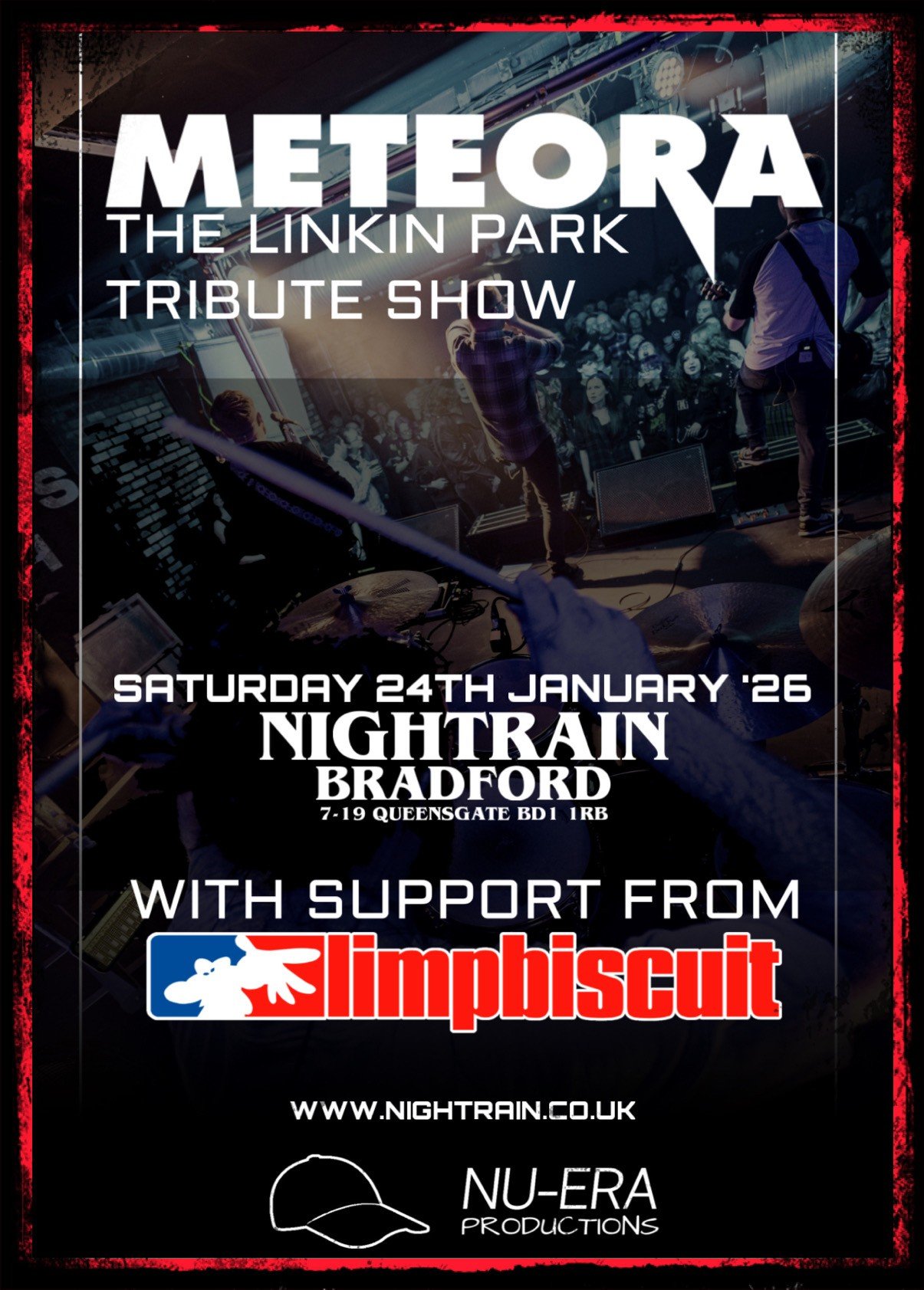 Tickets: Meteora | Limp Biscuit | Nightrain Bradford | Nightrain Bradford  Sat 24 January 2026