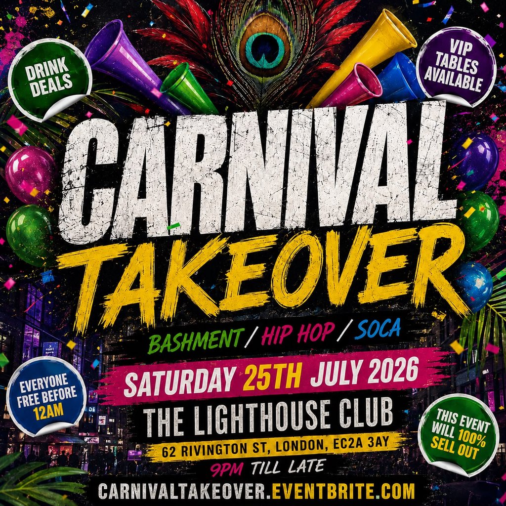 Carnival Takeover - Bashment Hip Hop Soca - Everyone Free Before