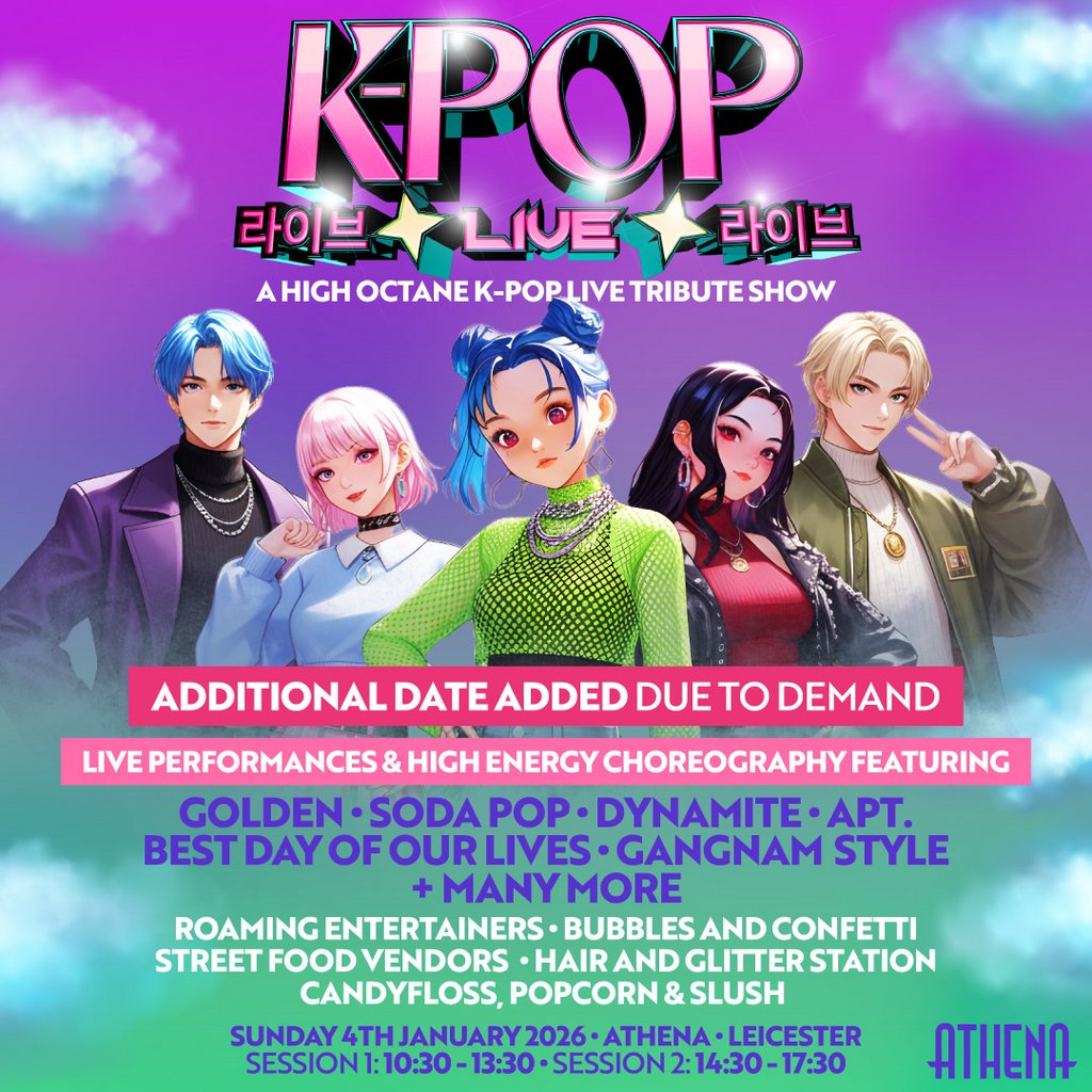 Tickets: K-POP Live 2 | Athena, Leicester | Athena Events Venue