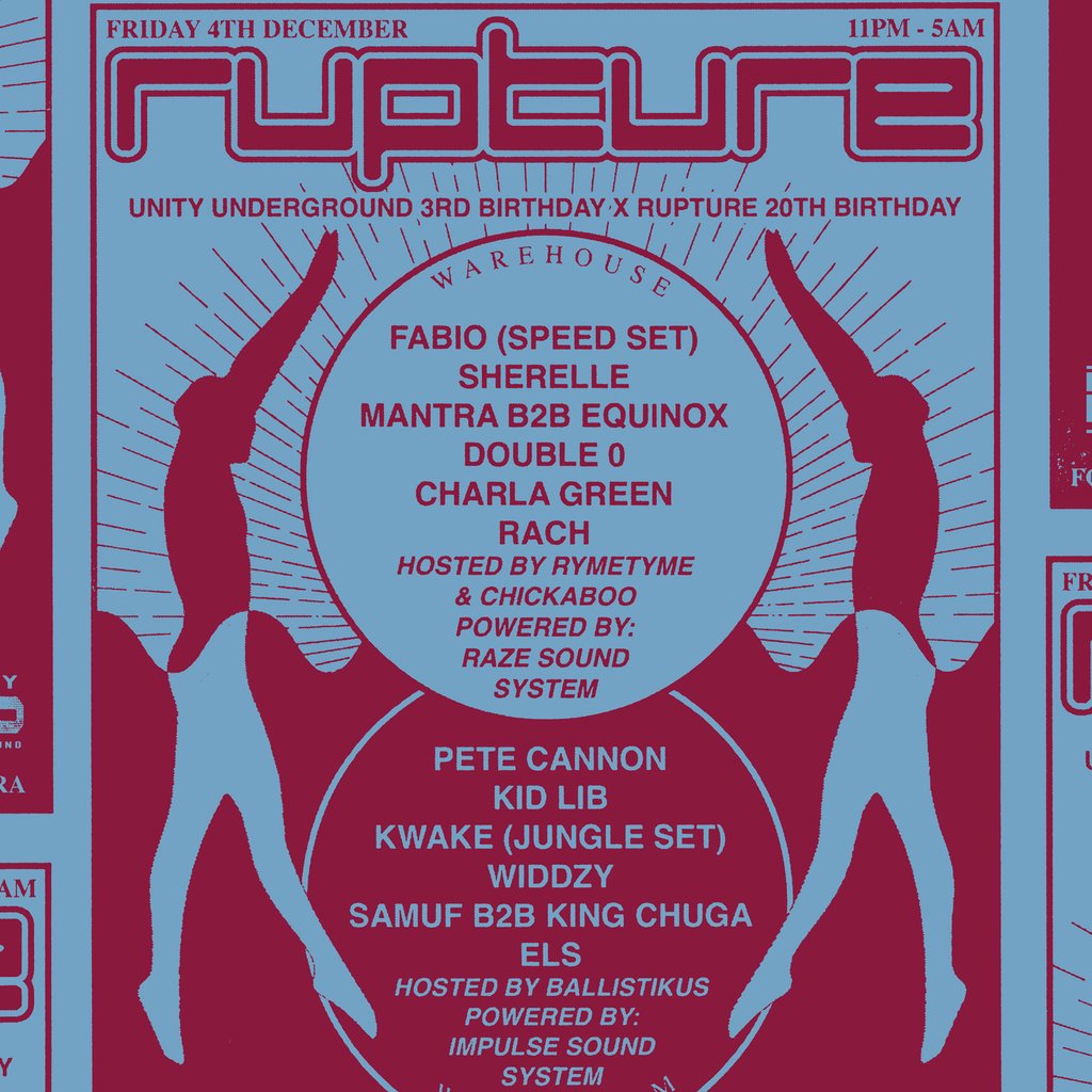 Rupture X Unity Underground BIRTHDAY EVENT at FORGE, Sheffield